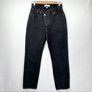 Abercrombie Curve Love Dad High Rise Jeans - black
